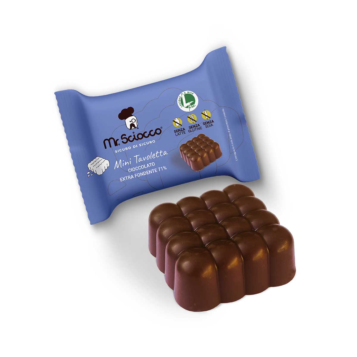 Mini tavolette Cioccolato Extra Fondente 71%
