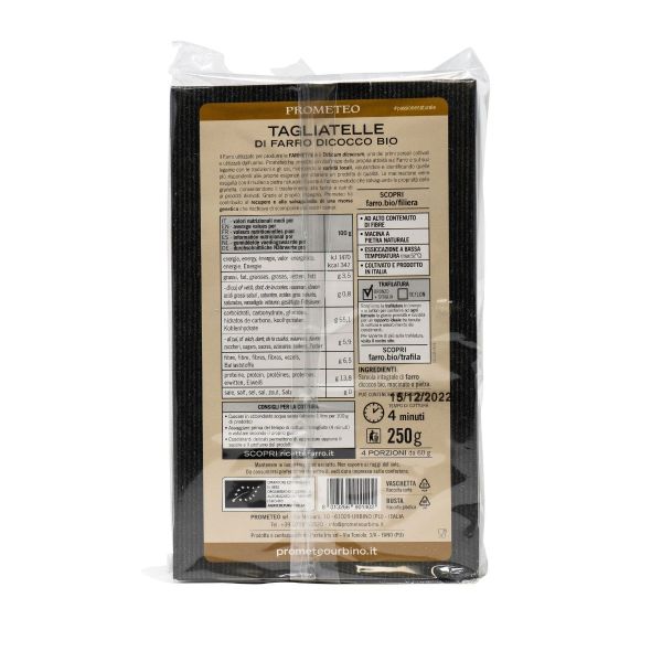 Tagliatelle al Farro Dicocco Integrale Bio