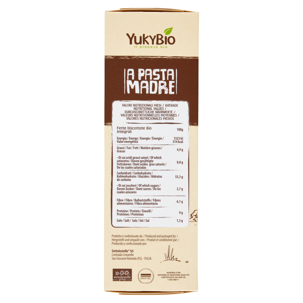 Yukybio - Fette Biscottate Integrali