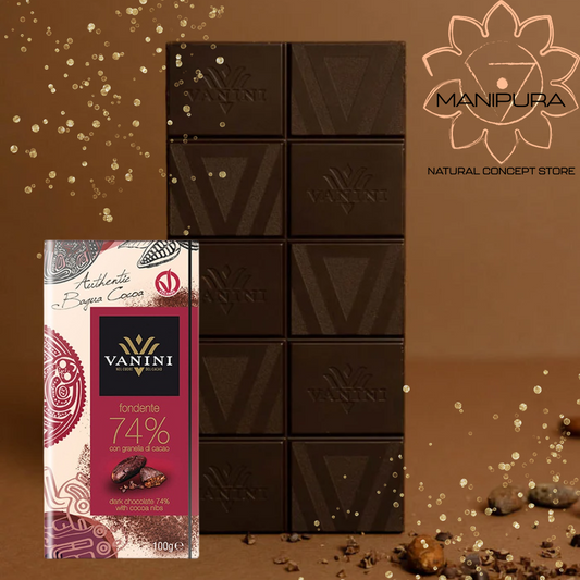 Tavoletta Vanini Bagua Fondente 74% con granella di cacao