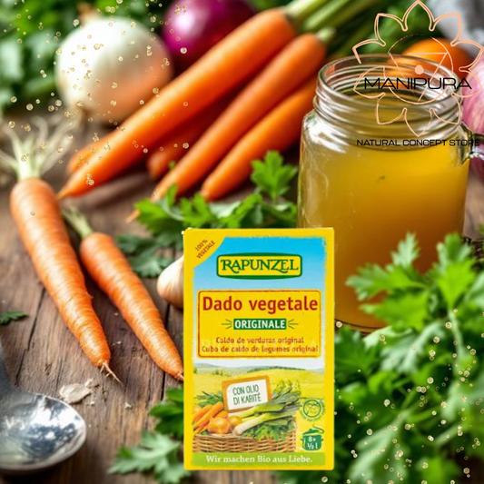 Dado Vegetale per Brodo Rapunzel  con olio di karité.
