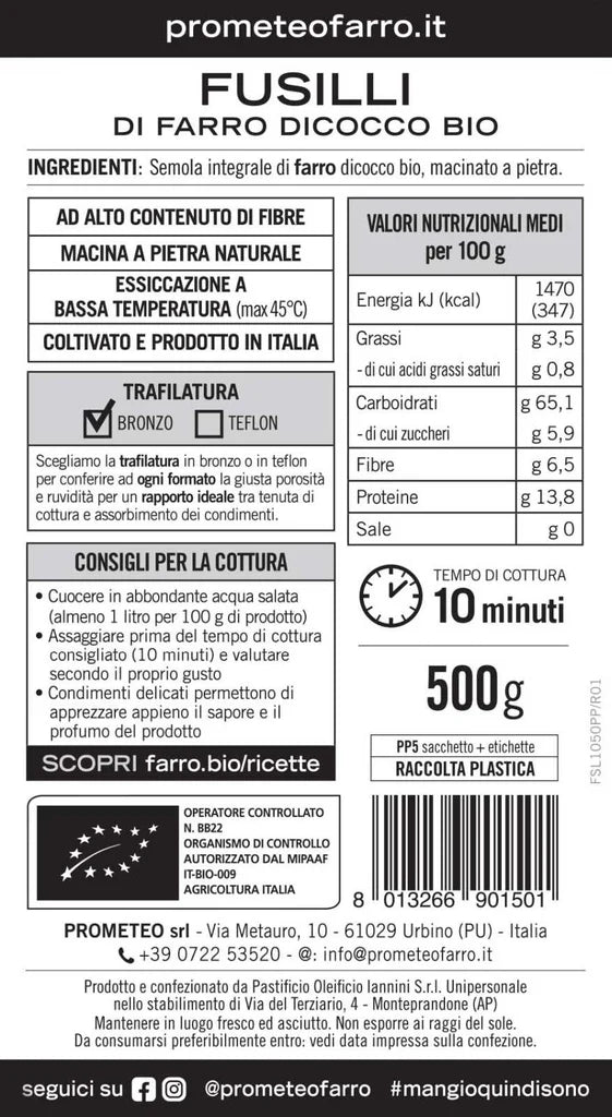 Fusilli di farro