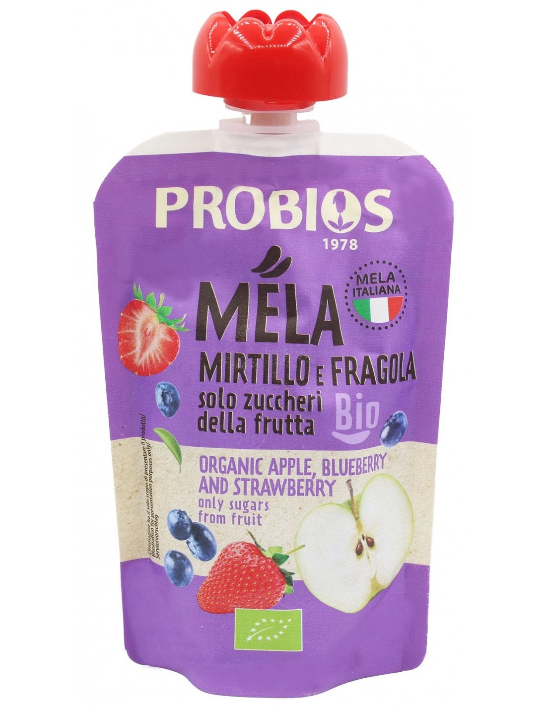 Frutta Frullata Probios - Mirtillo e Fragola