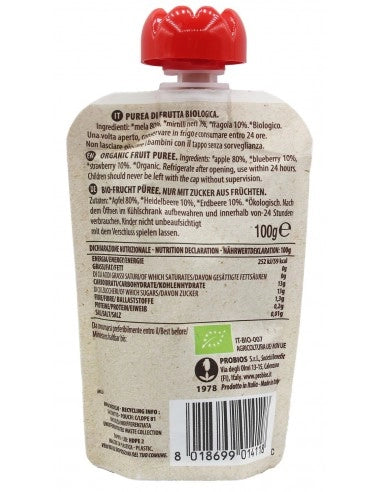 Frutta Frullata Probios - Mirtillo e Fragola