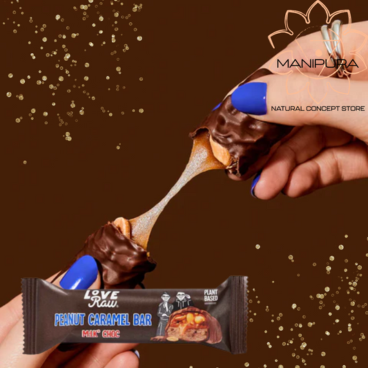 M:lk Choc Peanut caramel bar - LoveRaw