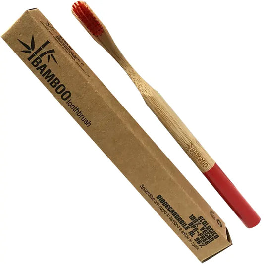 Spazzolino in Bamboo Soft Red