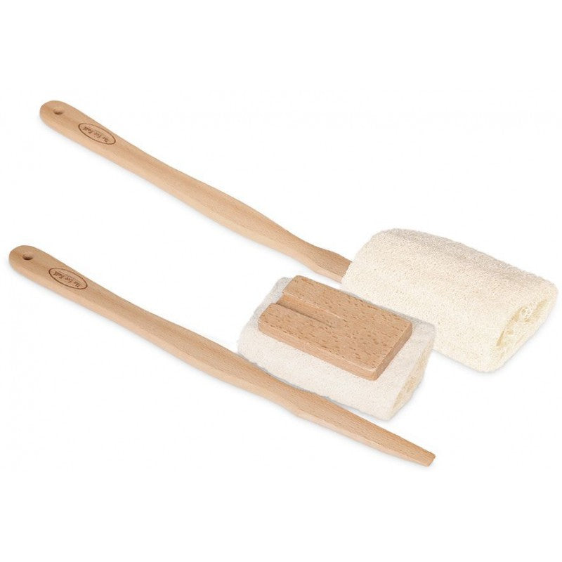 Spazzola Luffa Naturale con Manico Removibile - Mood