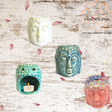 Bruciatore con candela Buddha - Blu  - Bianco - Arancio