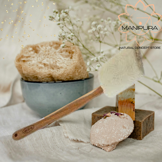 Spazzola Luffa Naturale con Manico Removibile - Mood